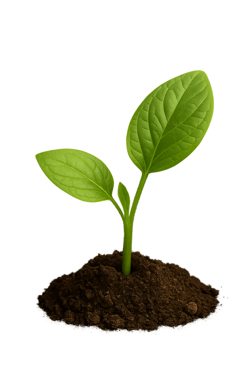 Newly planted seedling